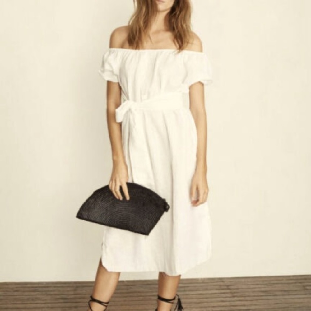 Reformation. Brand new. White linen off shoulder